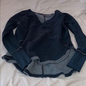 Free people pullover, navy, size small
